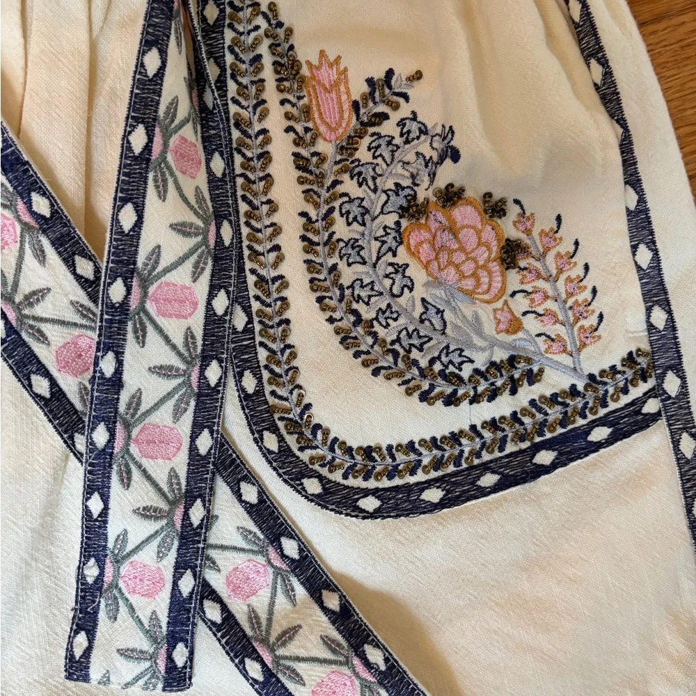 NWOT By Anthropologie Embroidered and beaded shorts